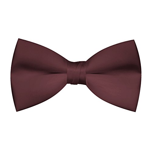 OM3® F-46 Trendy Bow Tie | Fliege Herren Schleife - WEINROT - Unisex Fertig gebunden für Karneval Hochzeit Business Smoking Handmade von OM3