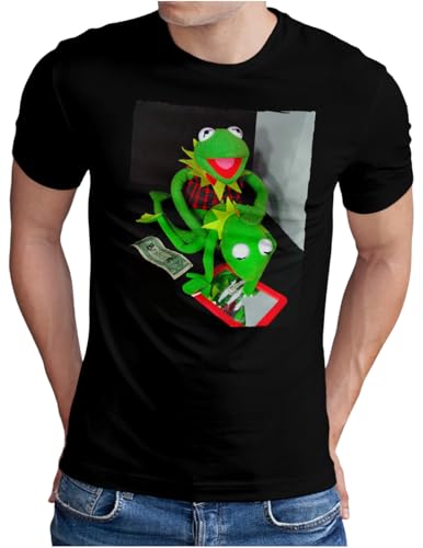 OM3® Frogs-on-Dope T-Shirt - Herren - Money Snow Party Parodie - Schwarz, M von OM3