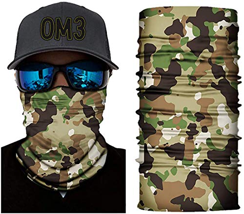 OM3® Gesichtsmaske I Schlauchschal mit Motiv I Mundschutzmaske I Halstuch I Wind Face Shield | Multifunktionstuch Herren & Damen S004 von OM3