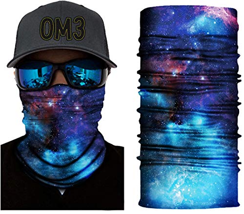 OM3® Gesichtsmaske I Schlauchschal mit Motiv I Mundschutzmaske I Halstuch I Wind Face Shield | Multifunktionstuch Herren & Damen S090 von OM3