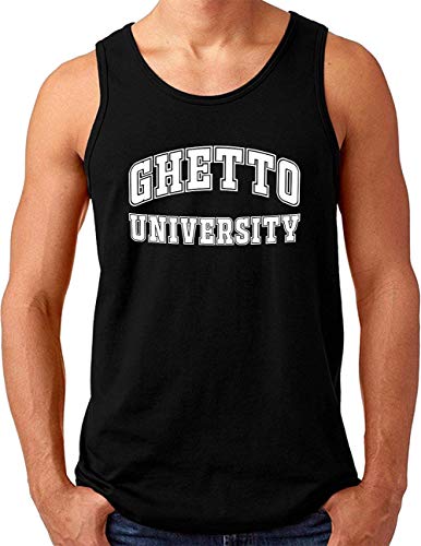 OM3® Ghetto University Tank Top Shirt | Herren | College Style | Schwarz, 4XL von OM3