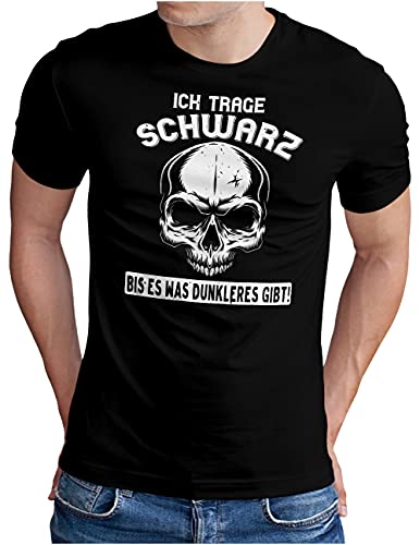 OM3® Ich trage Schwarz bis es was dunkleres gibt T-Shirt | Herren | Skull Totenkopf | Schwarz, 3XL von OM3