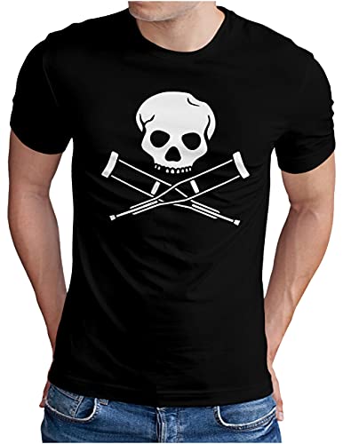 OM3® Jackass Skull T-Shirt | Herren | Hardcore Stunts Dumb Fun Kult | Schwarz, M von OM3