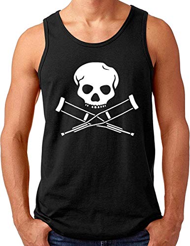 OM3® Jackass Skull Tank Top Shirt | Herren | Hardcore Stunts Dumb Fun Kult | Schwarz, L von OM3