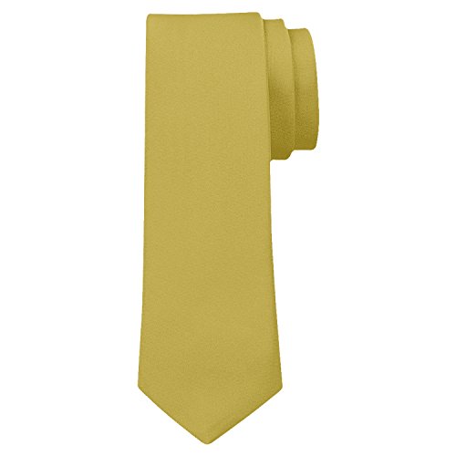 OM3® K-09 TRENDY SKINNY TIE/Modische schmale dünne Krawatte - GOLD - Party Business Schlips Handmade Smoking Anzug Unisex von OM3