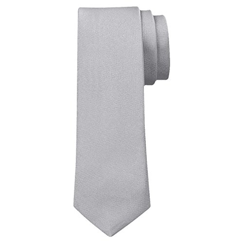 OM3® K-38 TRENDY SKINNY TIE/Modische schmale dünne Krawatte - GRAU - Party Business Schlips Handmade Smoking Anzug Unisex von OM3