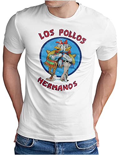 OM3® Los Pollos T-Shirt | Herren | Crystal Meth Cook Walter | Weiß, XL von OM3