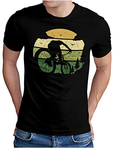 OM3® MTB Mountain Bike T-Shirt | Herren | Bicycle Off Road Wald Cycling | Schwarz, 3XL von OM3