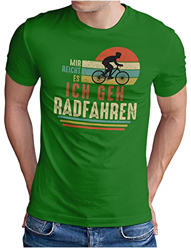 OM3® Mir reicht es ich GEH Radfahren T-Shirt - Herren - Fahrrad Bicycle Cycling - Grün, L von OM3