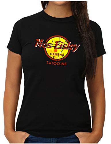 OM3® Mos-Eisley-Cantina-Tatooine T-Shirt - Damen - Best Bar in The Universe Vintage Style - XXL, Schwarz von OM3