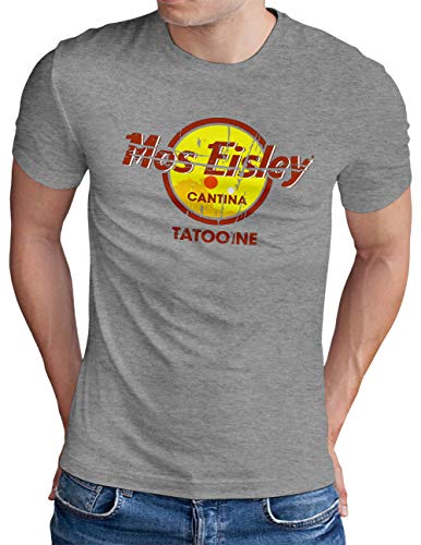 OM3® Mos-Eisley-Cantina-Tatooine T-Shirt | Herren | Best Bar in The Universe Vintage Style | Grau Meliert, L von OM3