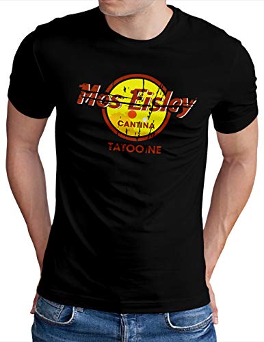 OM3® Mos-Eisley-Cantina-Tatooine T-Shirt | Herren | Best Bar in The Universe Vintage Style | Schwarz, XL von OM3