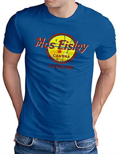 OM3® Mos-Eisley-Cantina-Tatooine T-Shirt | Herren | Best Bar in The Universe Vintage Style | Royal Blau, XXL von OM3