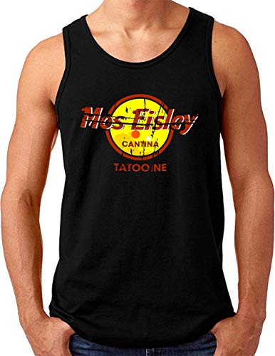 OM3® Mos-Eisley-Cantina-Tatooine Tank Top Shirt | Herren | Best Bar in The Universe Vintage Style | Schwarz, 4XL von OM3