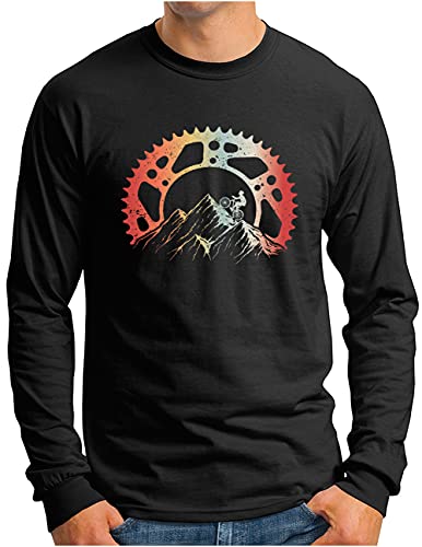 OM3® Mountain Bike Langarm Shirt | Herren | Fahrrad Offroad Mountainbike MTB | Schwarz, M von OM3