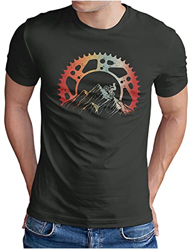 OM3® Mountain Bike T-Shirt | Herren | Fahrrad Offroad Mountainbike MTB | Dark Grey, 3XL von OM3