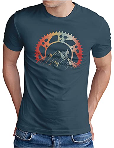OM3® Mountain Bike T-Shirt | Herren | Fahrrad Offroad Mountainbike MTB | Denim, S von OM3