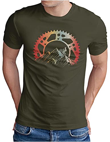 OM3® Mountain Bike T-Shirt | Herren | Fahrrad Offroad Mountainbike MTB | Oliv, L von OM3