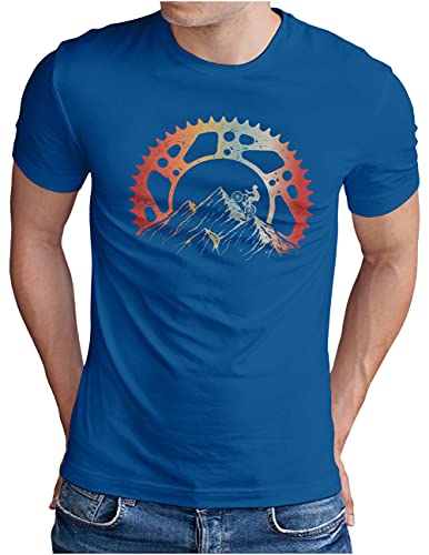 OM3® Mountain Bike T-Shirt | Herren | Fahrrad Offroad Mountainbike MTB | Royal Blau, M von OM3