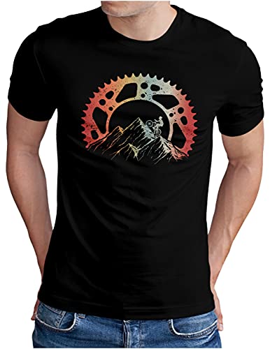 OM3® Mountain Bike T-Shirt | Herren | Fahrrad Offroad Mountainbike MTB | Schwarz, 5XL von OM3