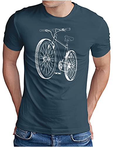 OM3® Mountainbike T-Shirt | Herren | Fahrrad MTB Bicycle Biking | Denim, 4XL von OM3