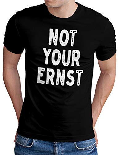 OM3® Not-Your-Ernst T-Shirt - Herren - Lustiges Denglisch Nicht Dein Ernst - Schwarz, XXL von OM3
