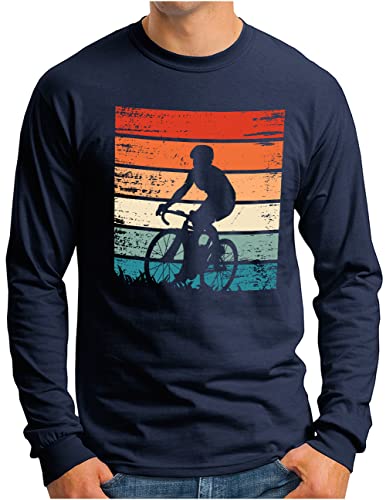 OM3® Rennrad Langarm Shirt | Herren | Bicycle Fahrrad Bike Rad Radsport | Navy, XL von OM3