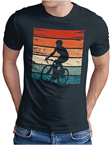 OM3® Rennrad T-Shirt | Herren | Bicycle Fahrrad Bike Rad Radsport | Navy, XL von OM3