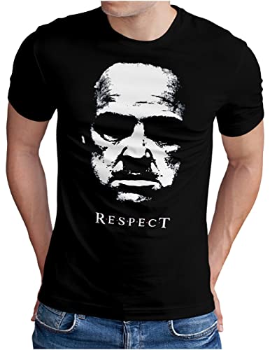 OM3® Respect Pate T-Shirt | Herren | Mafia The Godfather New York Gangster | Schwarz, 3XL von OM3