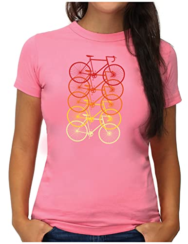 OM3® Retro Rennrad Fahrrad T-Shirt | Damen | Rad Bicycle Radsport Bike | L, Pink von OM3