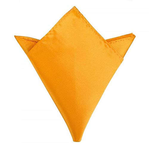 OM3® T-08 Trendy Hanky | Modisches Einstecktuch Satin - GOLDGELB - Party Business Schlips Handmade Smoking Anzug Unisex von OM3