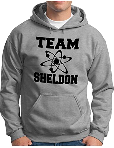 OM3® Team-S Big Bang Hoodie | Herren | Fun Nerd Quote Sarcasm | Kapuzen-Pullover Grau Meliert, 4XL von OM3