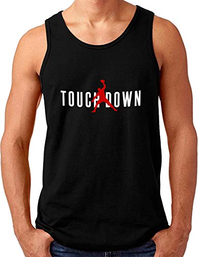 OM3® Touchdown Tank Top Shirt | Herren | USA Sports American Football Shirt | Schwarz, 4XL von OM3