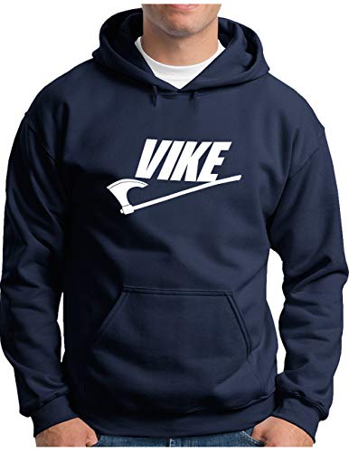 OM3® Wikinger Hoodie | Herren | Axt Krieger Vikings | Kapuzen-Pullover Navy, XXL von OM3