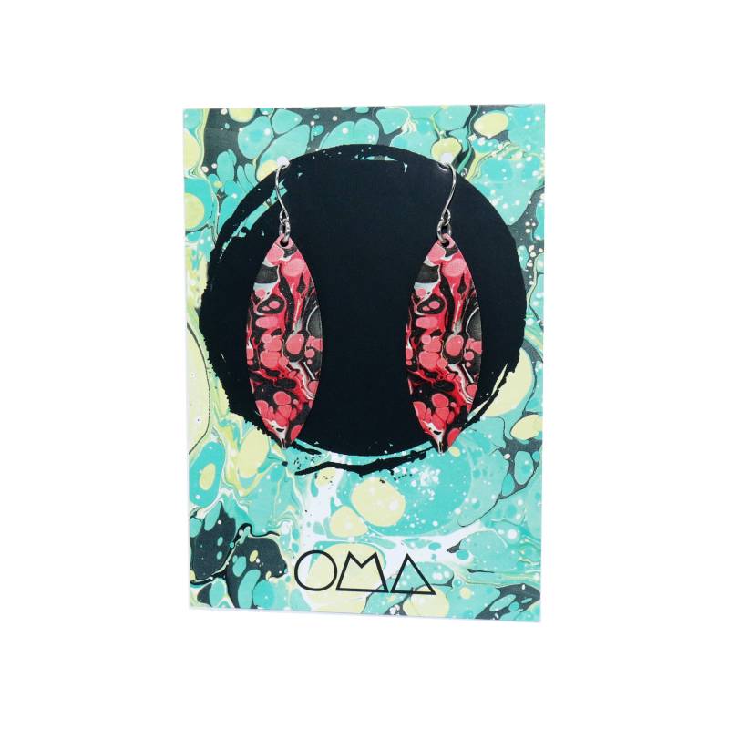 Ohrhänger 70Ies Marmoriert Pink von OMAyeah