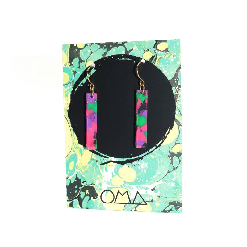 Ohrhänger Retro Bunt Mini von OMAyeah