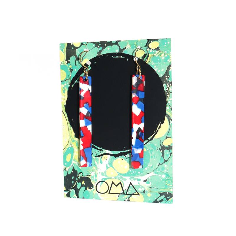 Ohrhänger Retro Bunt von OMAyeah