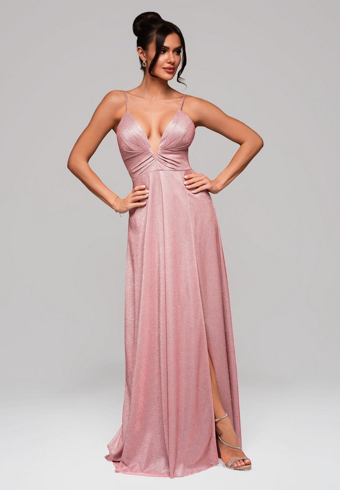 OMBRE Abendkleid Glitzerndes Abendkleid mit Spaghettiträgern OMBRE Abendkleid Glitzerndes Abendkleid mit Spaghettiträgern von OMBRE