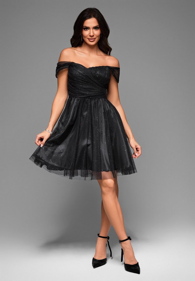 OMBRE Abendkleid Kurzes Cocktailkleid mit Tüllrock OMBRE Abendkleid Kurzes Cocktailkleid mit Tüllrock von OMBRE