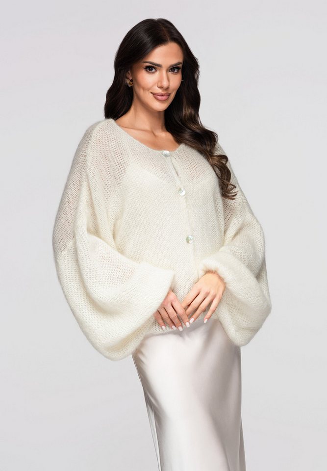 OMBRE Cardigan Weicher Damen-Cardigan mit Perlmuttknöpfen von OMBRE