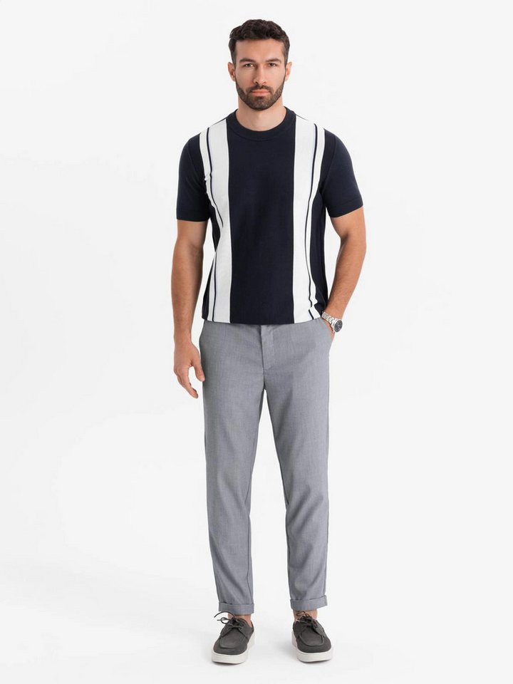 OMBRE Chinohose Herren-Chinohose mit Gummibund SLIM FIT von OMBRE