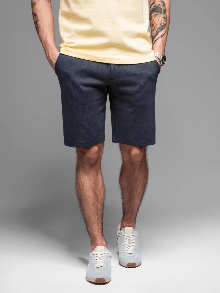 OMBRE Chinoshorts Casual Herren SLIM FIT Jacquard-Strickshorts strukturierter Jacquard-Strick von OMBRE