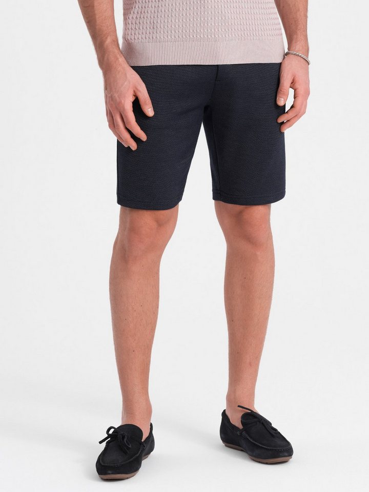 OMBRE Chinoshorts Strukturierte Herren-Strickshorts mit Chino-Taschen von OMBRE