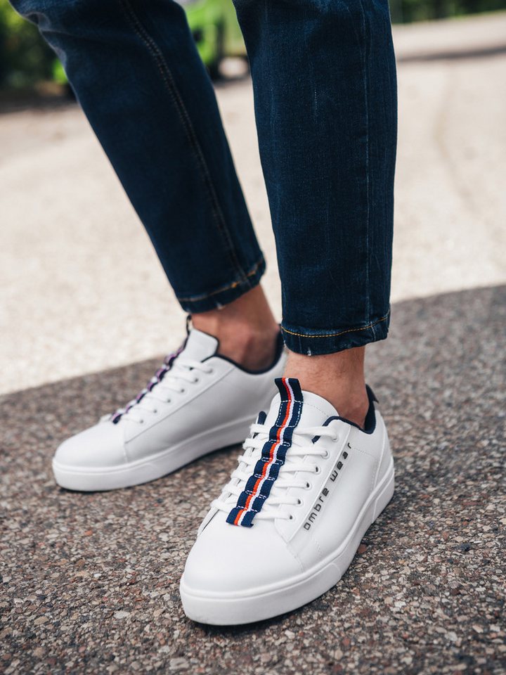 OMBRE Herrensneaker mit kontrastierenden Details Sneaker OMBRE Herrensneaker mit kontrastierenden Details Sneaker von OMBRE