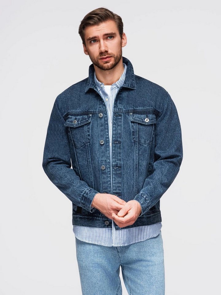 OMBRE Jeansjacke Herren-Jeansjacke mit Waschung von OMBRE