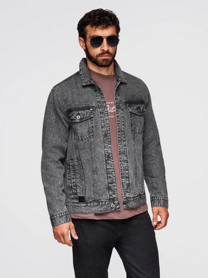 OMBRE Jeansjacke Herren-Jeansjacke mit Waschung von OMBRE