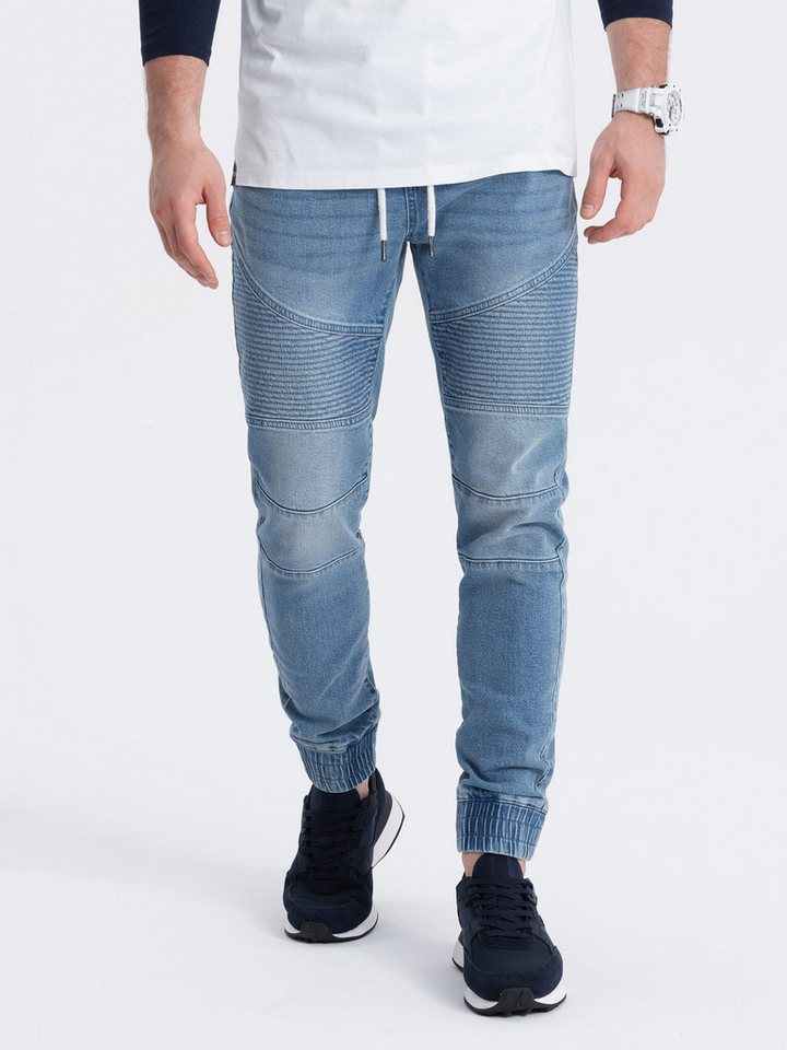 OMBRE Jeggings Herren-Jogginghose aus Denim mit Nähten von OMBRE