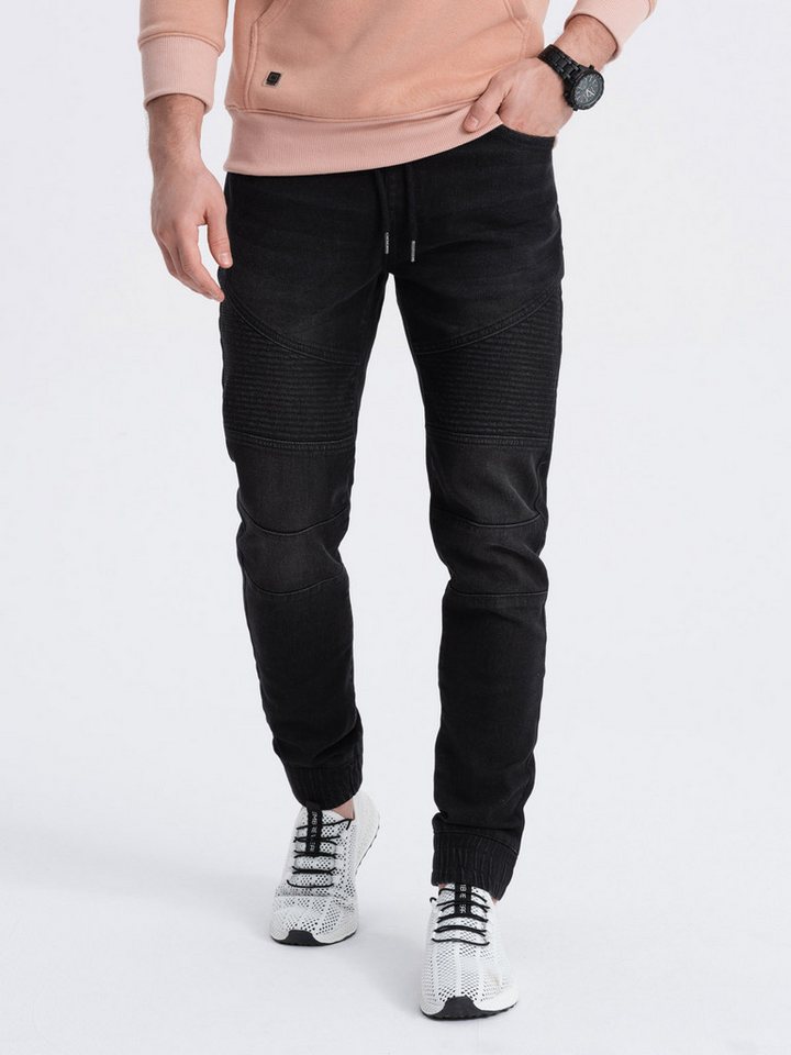 OMBRE Jeggings Herren-Jogginghose aus Denim mit Nähten von OMBRE