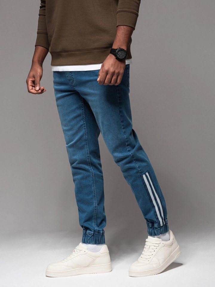OMBRE Jeggings Herren-Jogginghose aus Denim mit Streifen von OMBRE