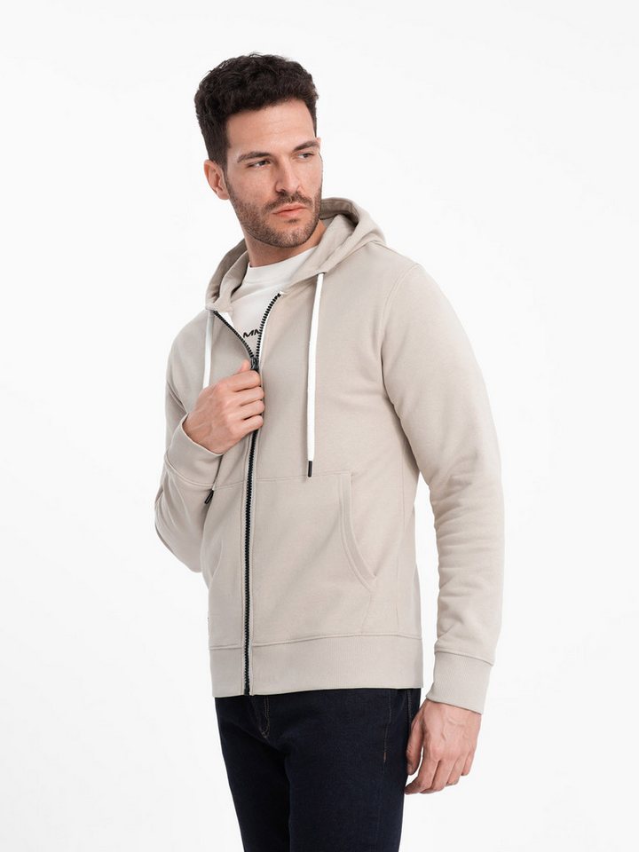 OMBRE Kapuzenpullover BASIC Herren Sweatshirt mit Reißverschluss und Kapuze von OMBRE